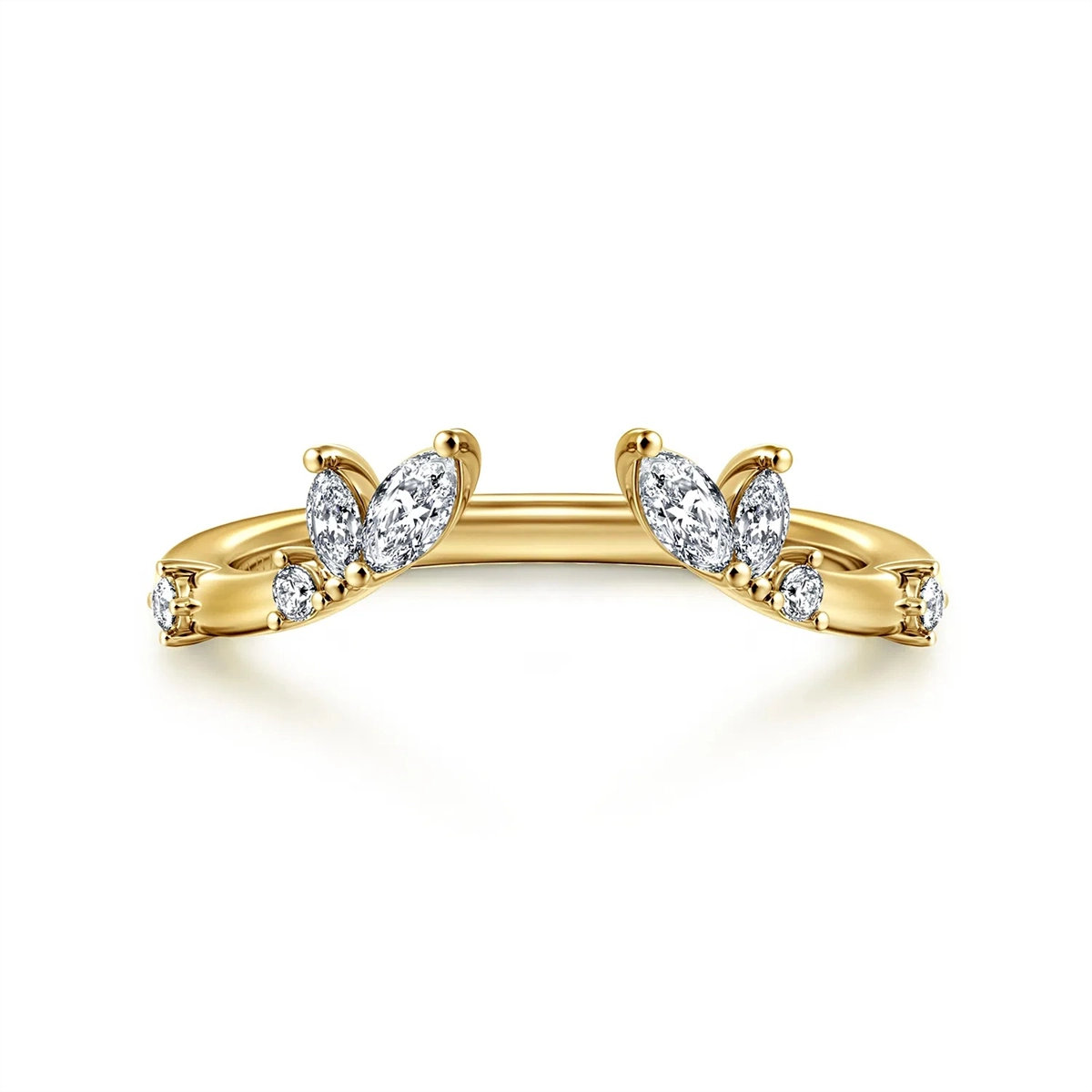 Gabriel & Co Wedding Rings in Yellow Gold containing Diamond AN16805Y44JJ