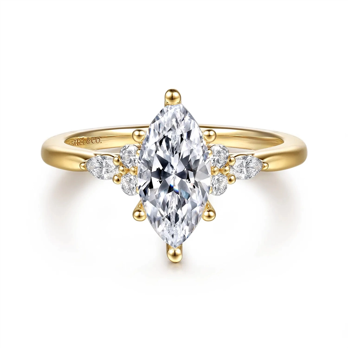 Gabriel & Co Engagement Rings in Yellow Gold containing Diamond ER16855M5Y44JJ