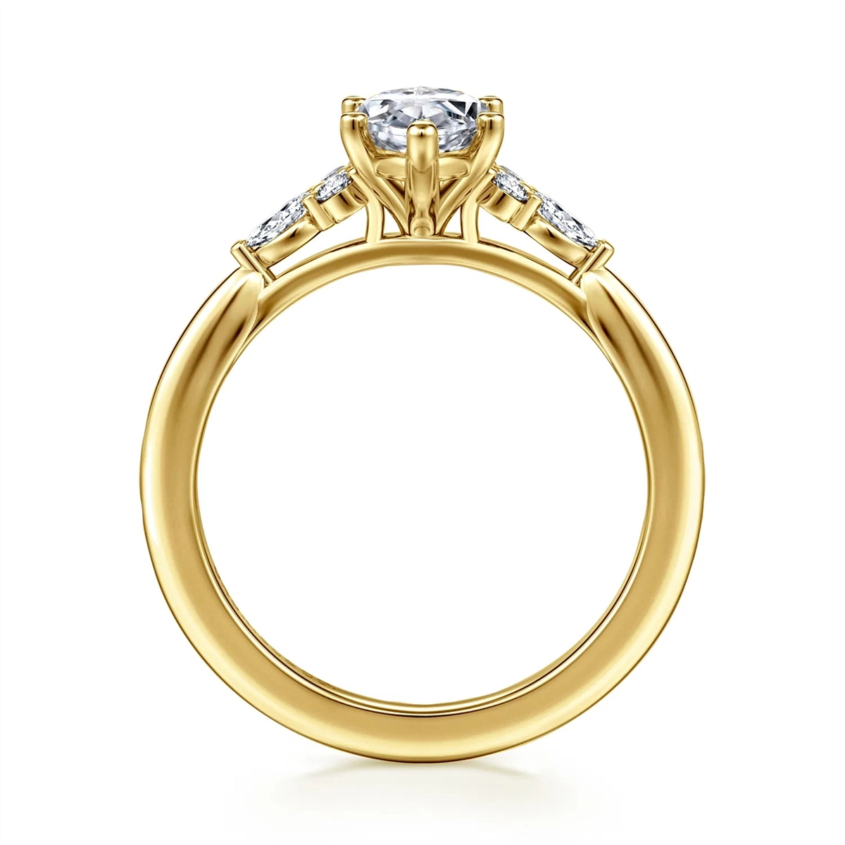 Gabriel & Co Engagement Rings in Yellow Gold containing Diamond ER16855M5Y44JJ