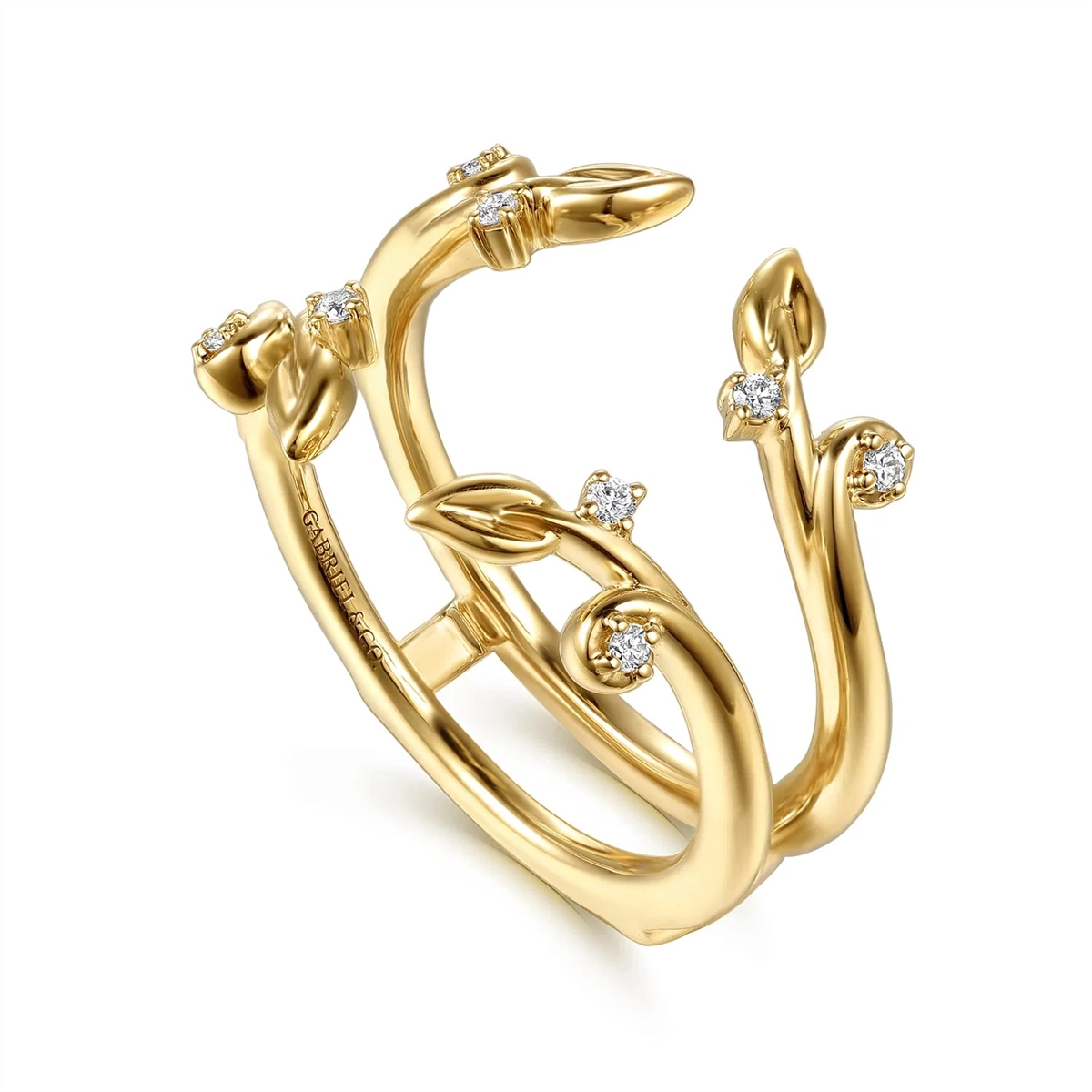 Gabriel & Co Wedding Rings in Yellow Gold containing Diamond AN16946M-Y44JJ