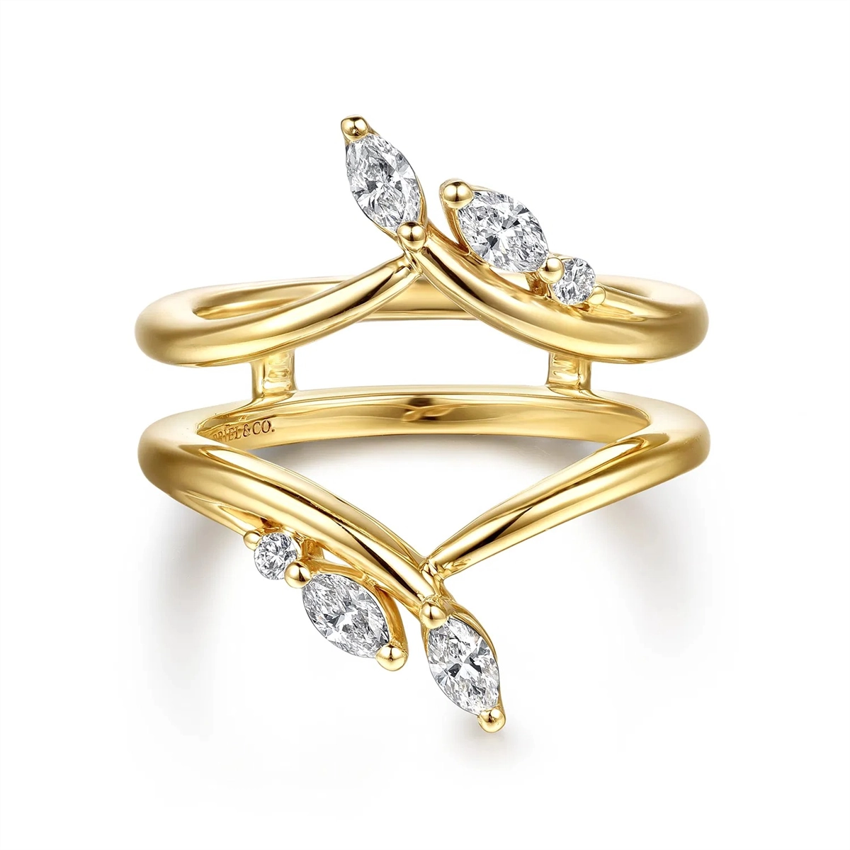Gabriel & Co Wedding Rings in Yellow Gold containing Diamond AN16942M-Y44JJ