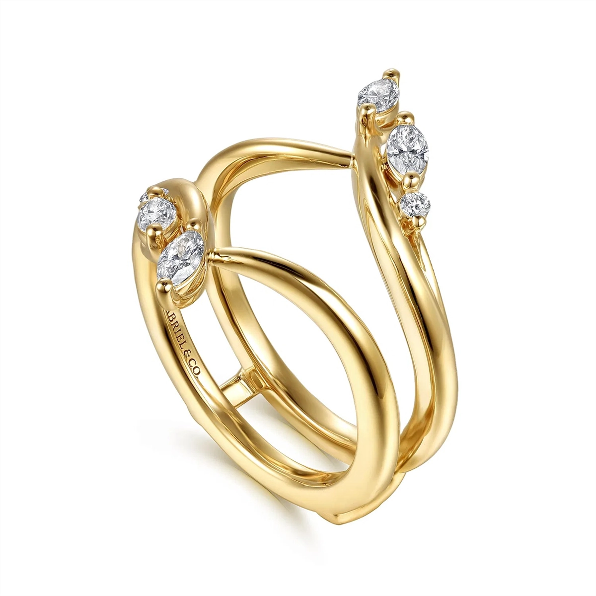 Gabriel & Co Wedding Rings in Yellow Gold containing Diamond AN16942M-Y44JJ
