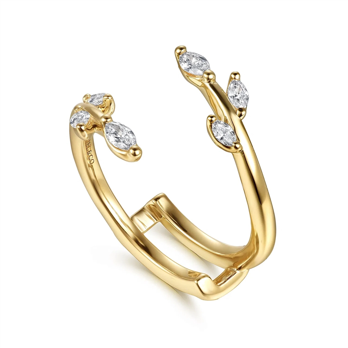 Gabriel & Co Wedding Rings in Yellow Gold containing Diamond AN16945M-Y43JJ