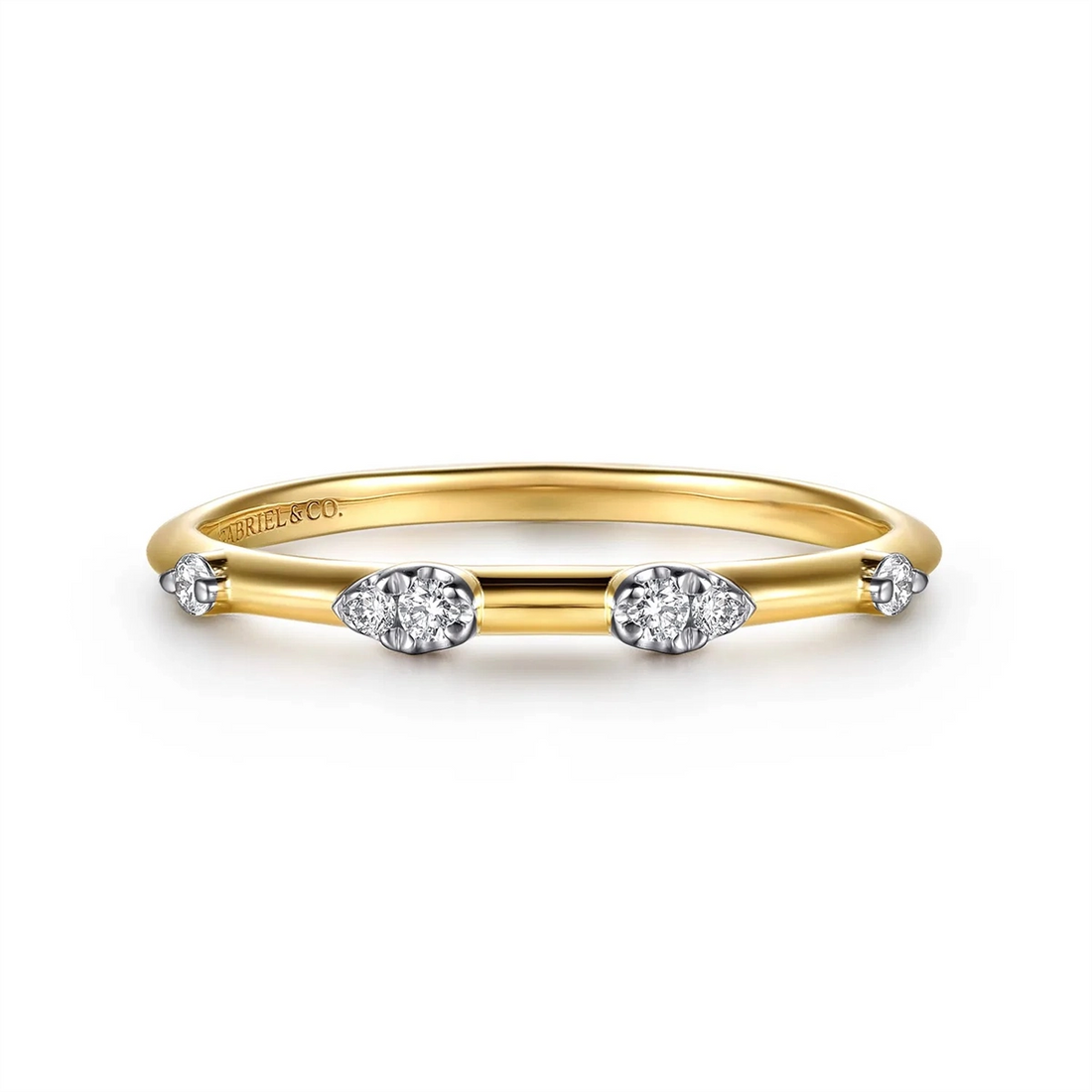 Gabriel & Co Wedding Rings in Yellow Gold containing Diamond LR53068Y45JJ