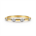 Gabriel & Co Wedding Rings in Yellow Gold containing Diamond LR53068Y45JJ