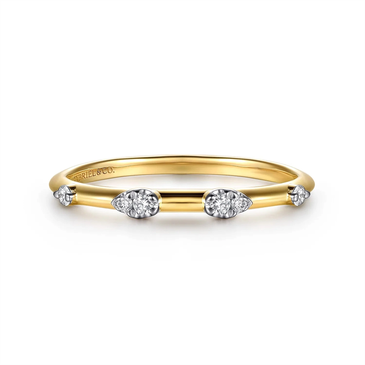 Gabriel & Co Wedding Rings in Yellow Gold containing Diamond LR53068Y45JJ