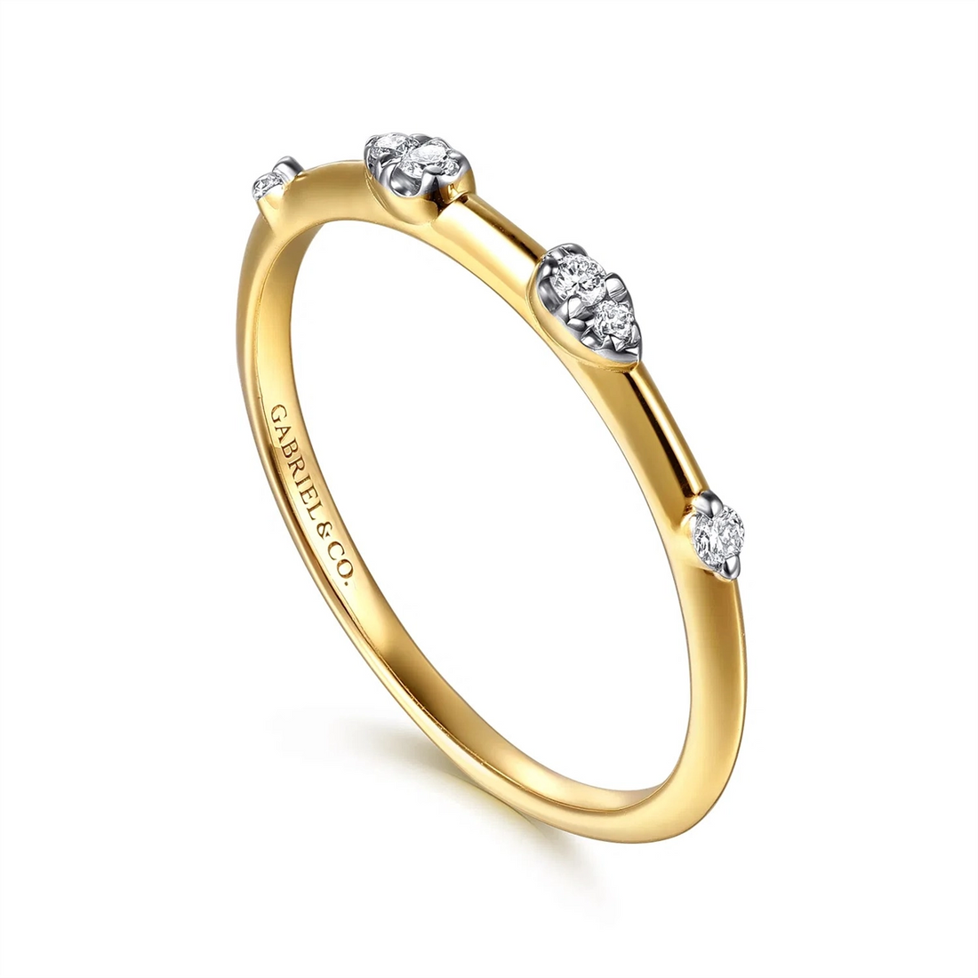 Gabriel & Co Wedding Rings in Yellow Gold containing Diamond LR53068Y45JJ