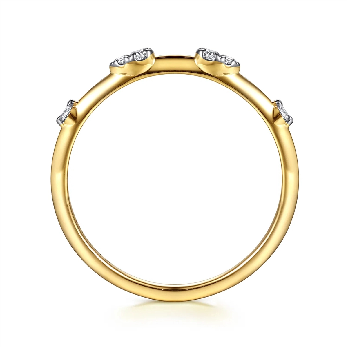 Gabriel & Co Wedding Rings in Yellow Gold containing Diamond LR53068Y45JJ