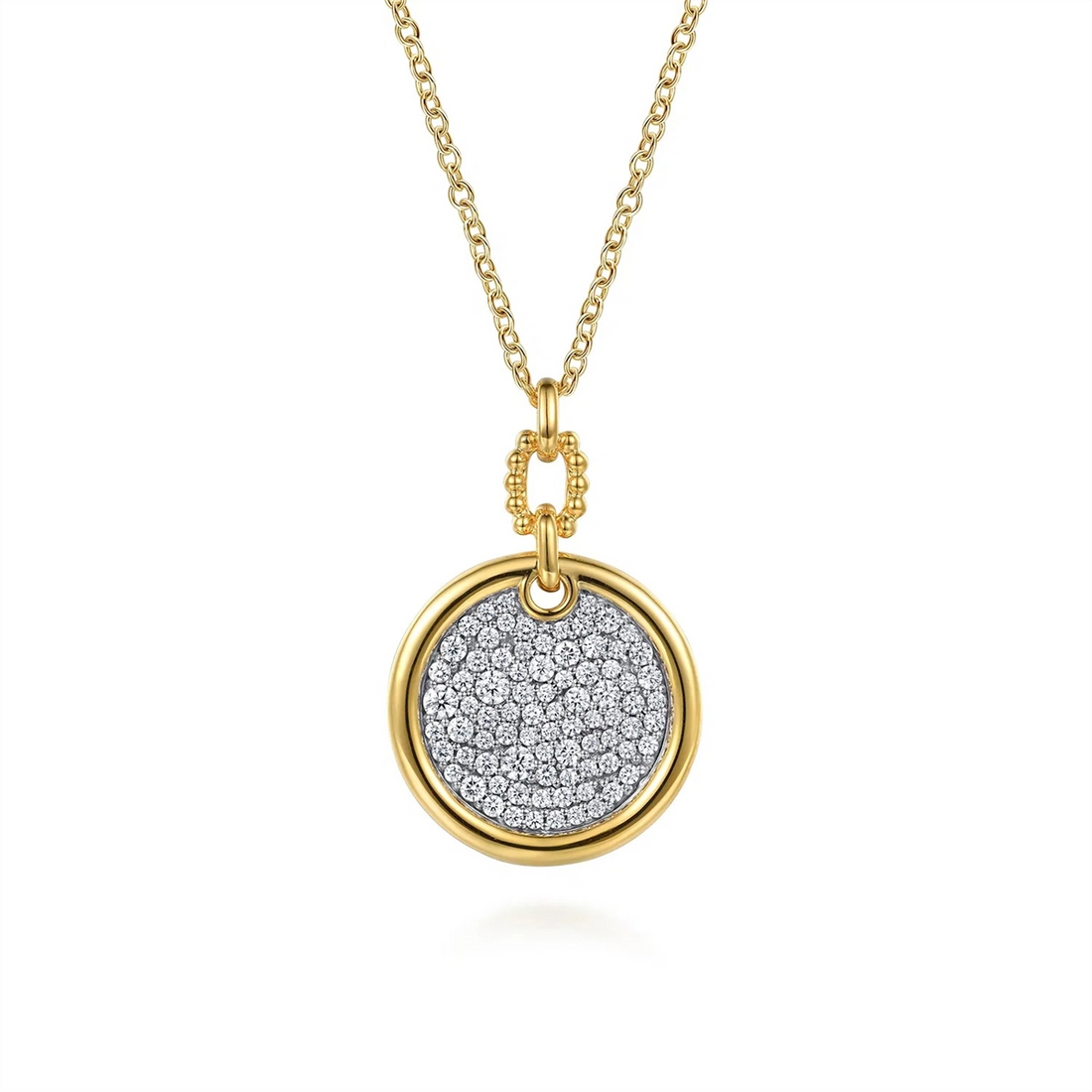 Gabriel & Co Pendants in Mixed Metals containing Diamond NK8004M45JJ