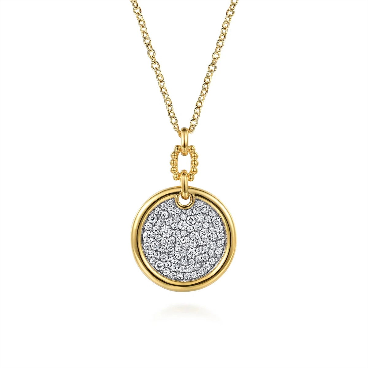 Gabriel & Co Pendants in Mixed Metals containing Diamond NK8004M45JJ