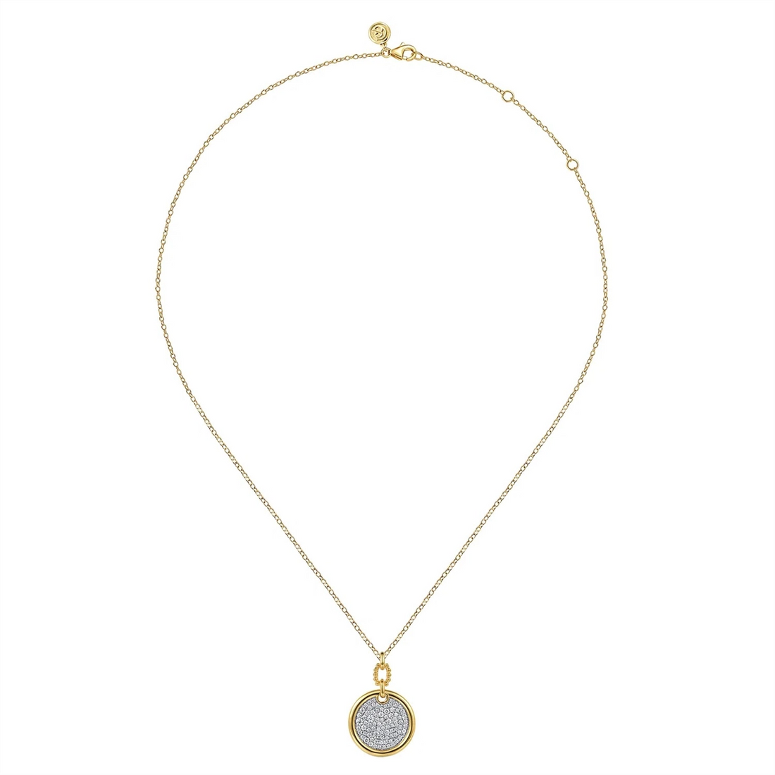 Gabriel & Co Pendants in Mixed Metals containing Diamond NK8004M45JJ