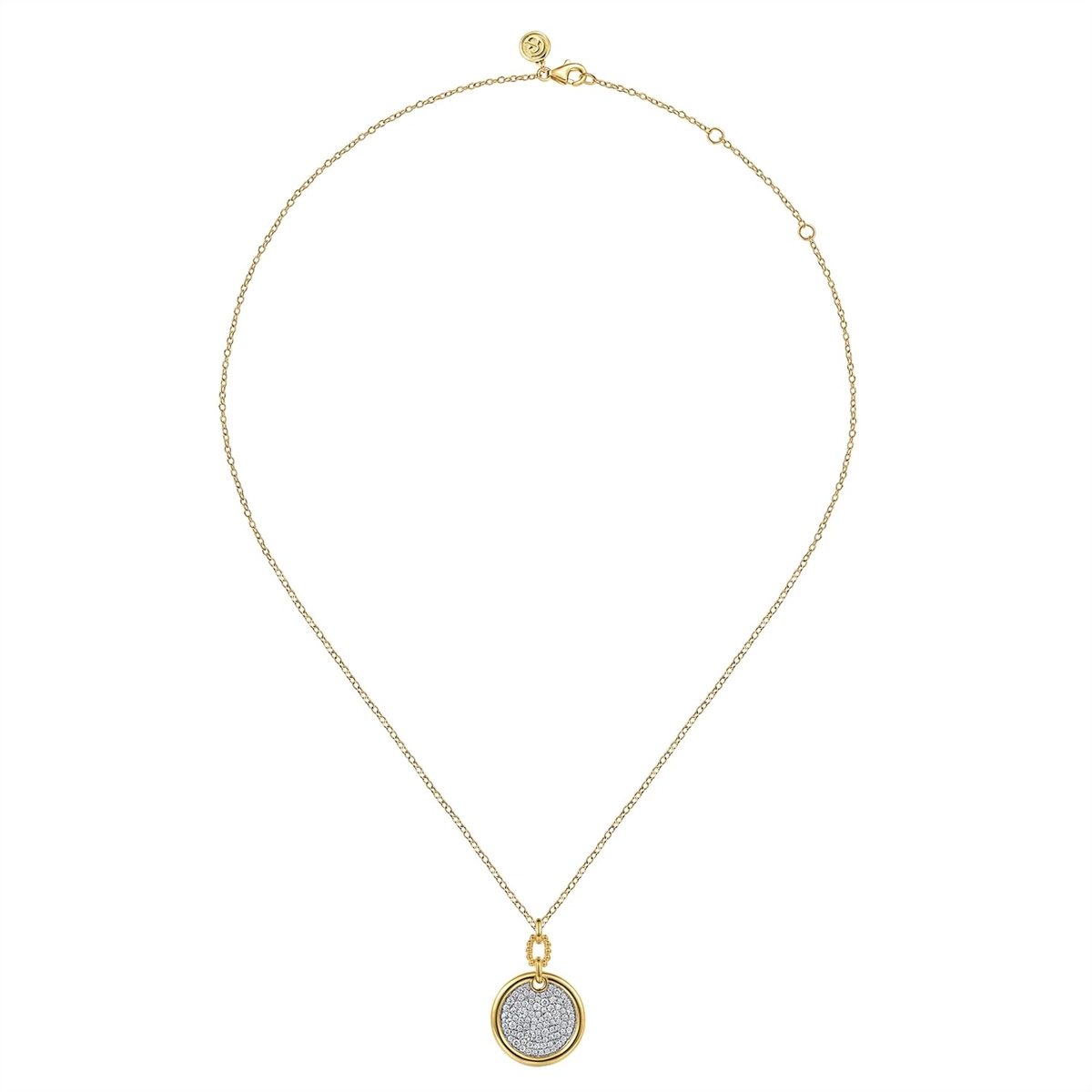 Gabriel & Co Pendants in Mixed Metals containing Diamond NK8004M45JJ