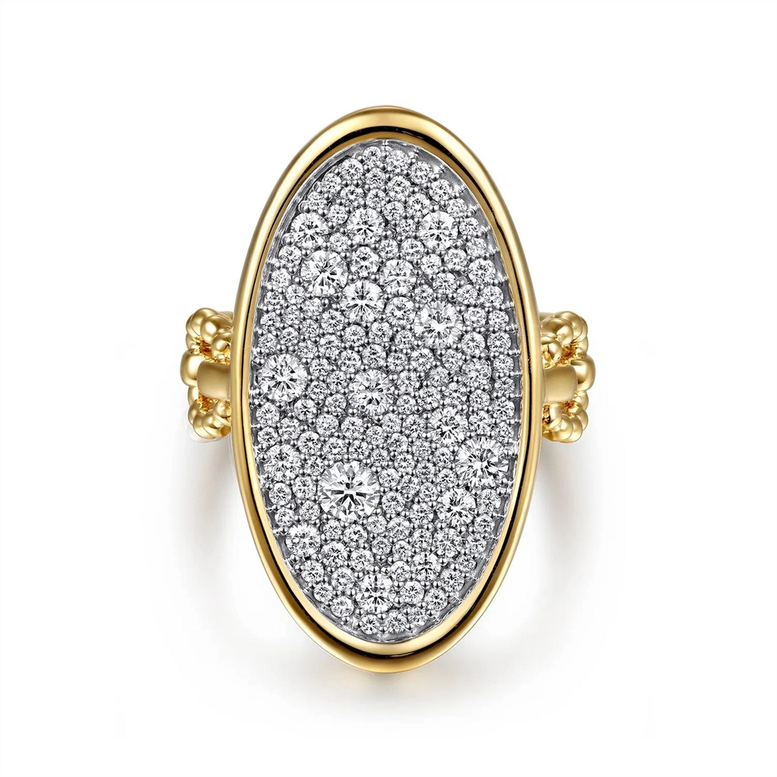 Gabriel & Co Rings in Mixed Metals containing Diamond LR52897M45JJ