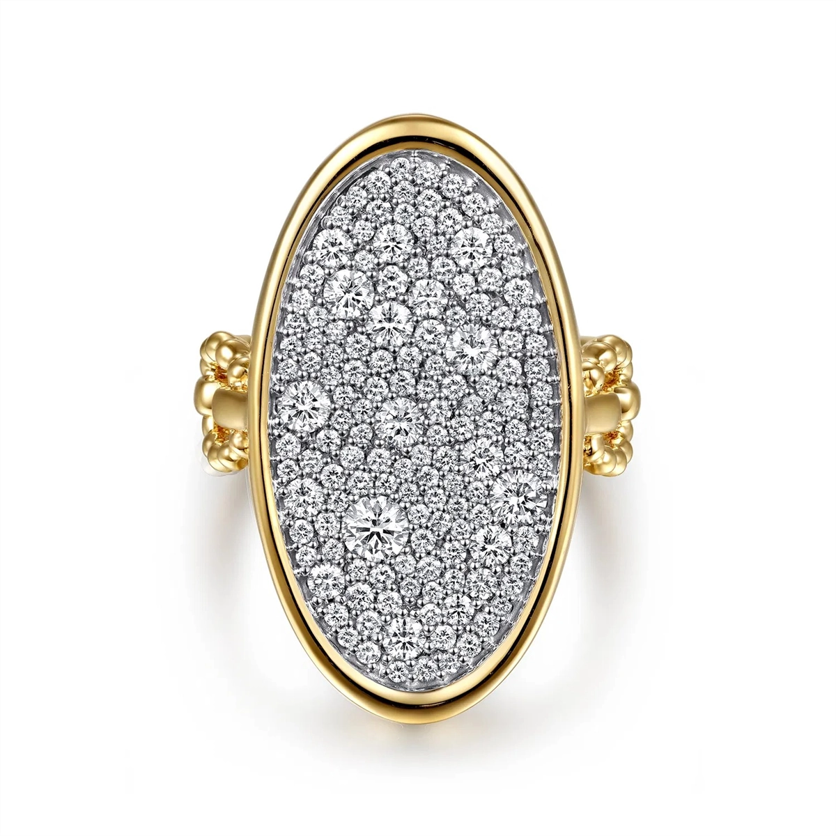 Gabriel & Co Rings in Mixed Metals containing Diamond LR52897M45JJ