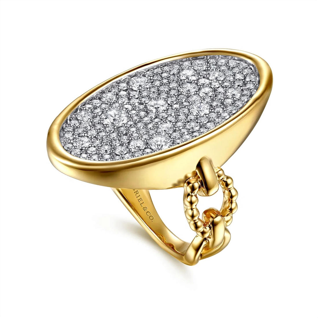 Gabriel & Co Rings in Mixed Metals containing Diamond LR52897M45JJ