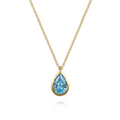 Gabriel & Co Necklaces in Yellow Gold containing Blue topaz  NK7672Y4JBT