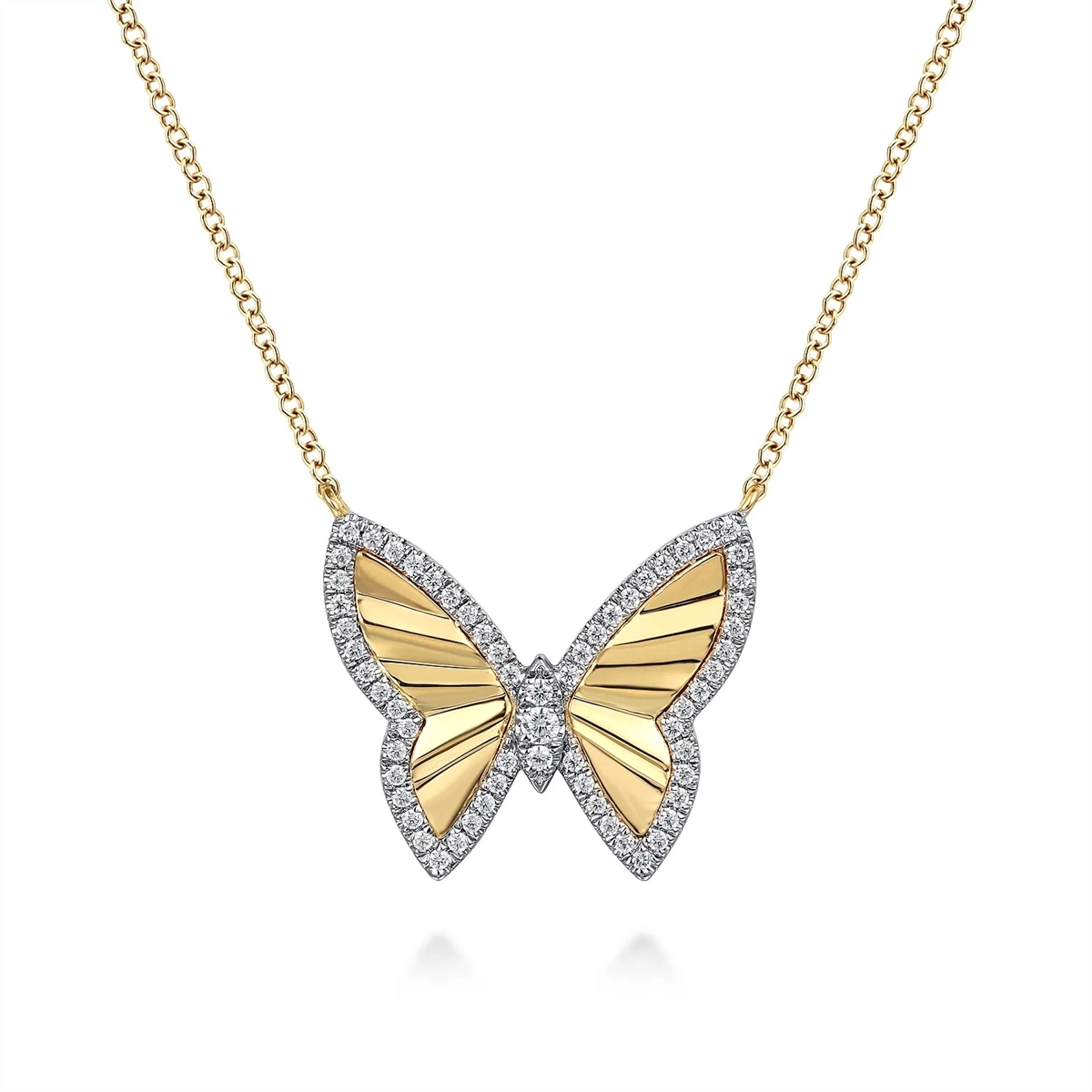 Gabriel & Co Necklaces in Mixed Metals containing Diamond NK7557M45JJ