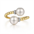 Gabriel & Co Rings in Mixed Metals containing Multi-gemstone, Diamond, Pearl LR52200M45PL