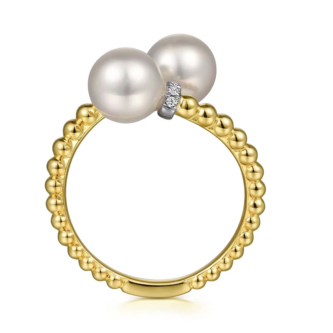 Gabriel & Co Rings in Mixed Metals containing Multi-gemstone, Diamond, Pearl LR52200M45PL