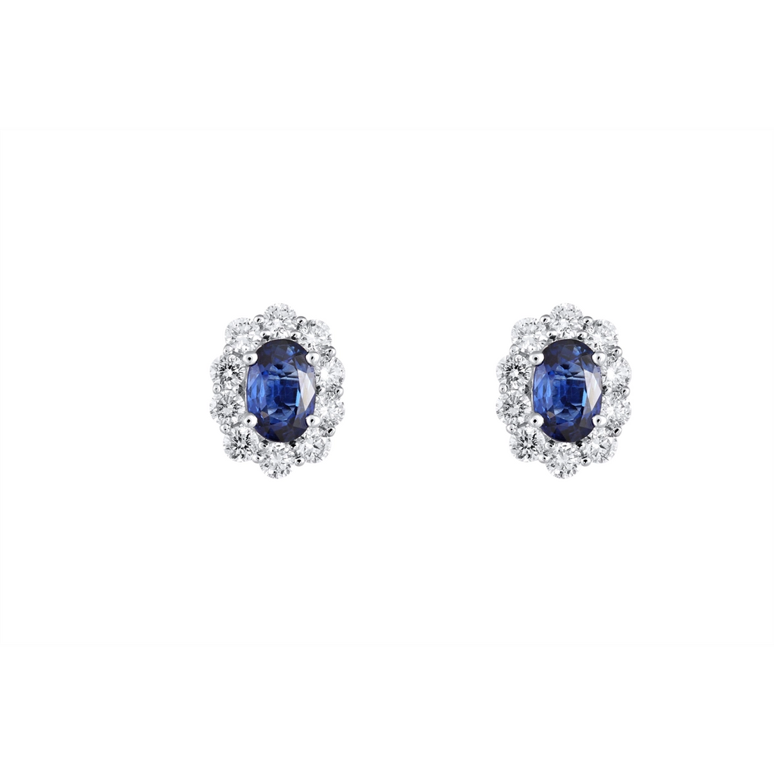 Earrings Earrings in White Gold containing Multi-gemstone, Diamond, Sapphire 461218