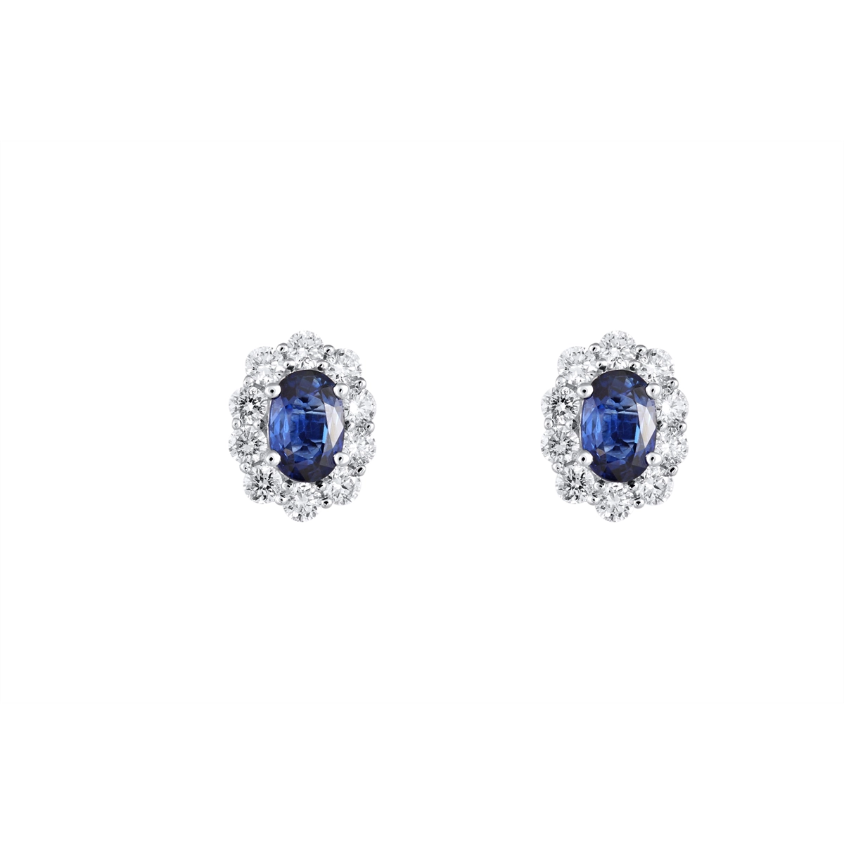 Earrings Earrings in White Gold containing Multi-gemstone, Diamond, Sapphire 461218