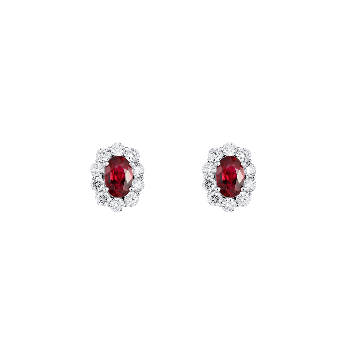 Earrings Earrings in White Gold containing Multi-gemstone, Diamond, Ruby 461219