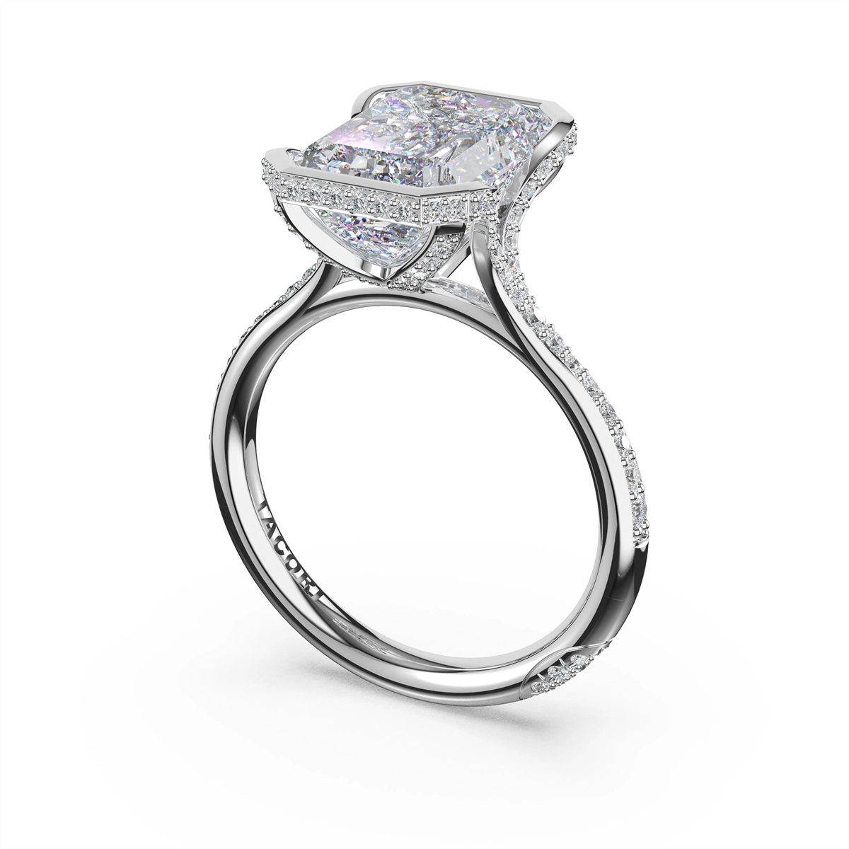 Tacori Engagement Rings in White Gold containing Diamond 436 EC 9.5X7 FW