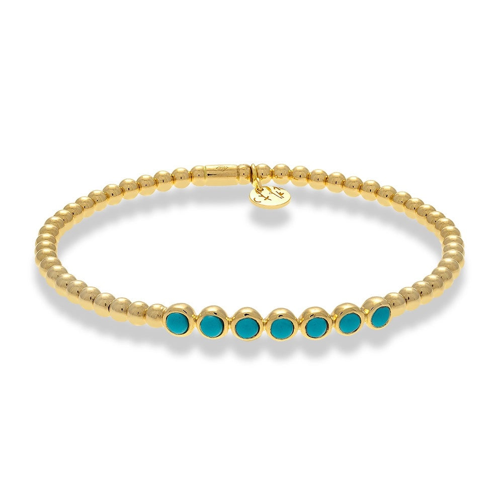 Hulchi Belluni Bracelets in Yellow Gold containing Turquoise 22317-YTU