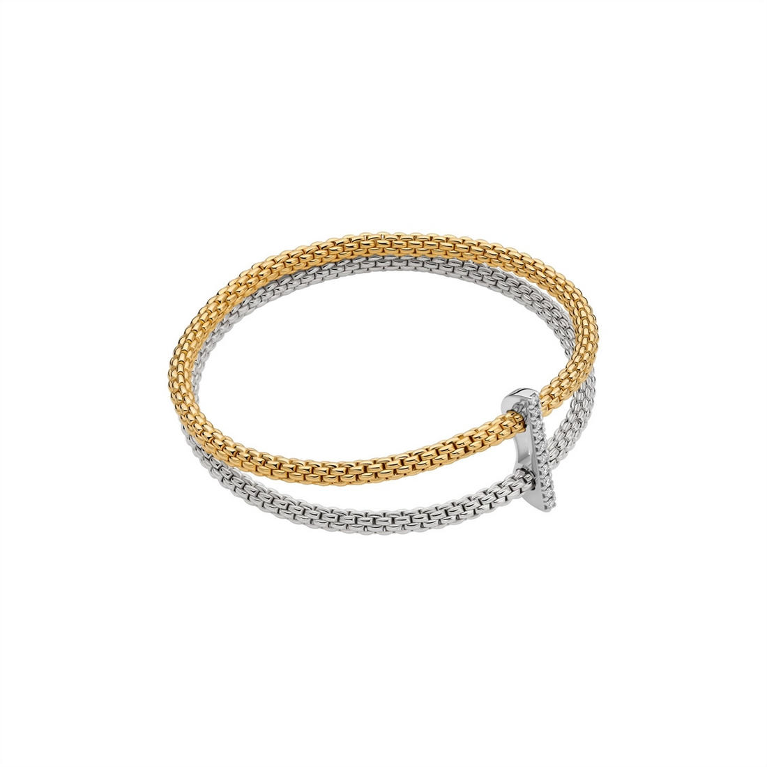 FOPE Bracelets in Mixed Metals containing Diamond 74008BX_BB_2_XBX_00M
