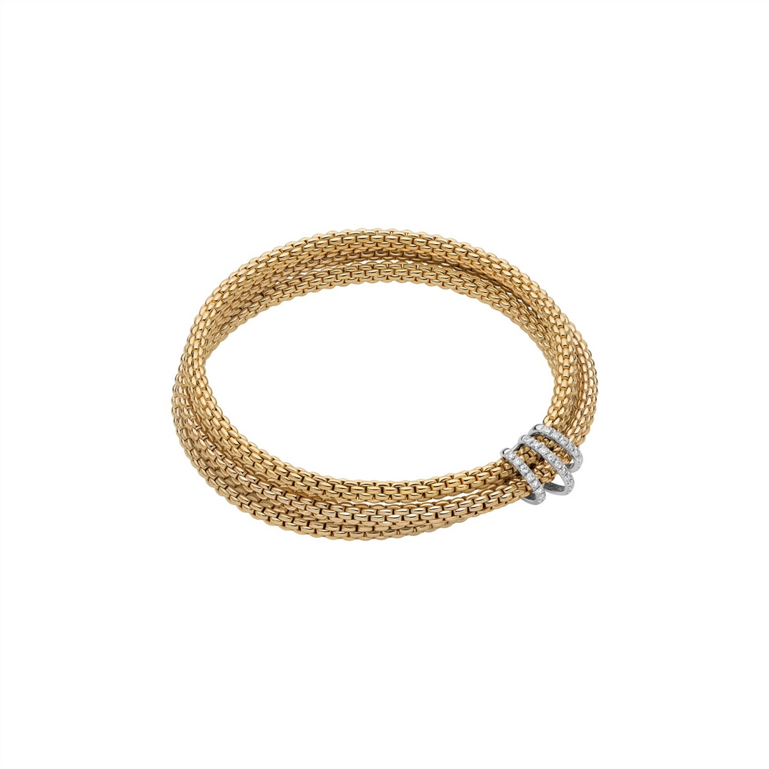 FOPE Bracelets in Mixed Metals containing Diamond 75108BX_PB_G_XBX_00M