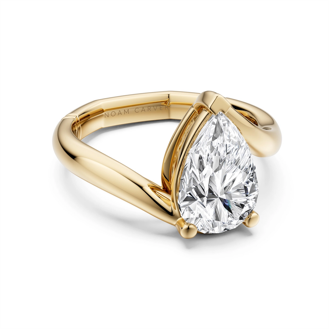 Noam Carver  Engagement Rings in Yellow Gold A153-04YM-FCYA-2.5CT
