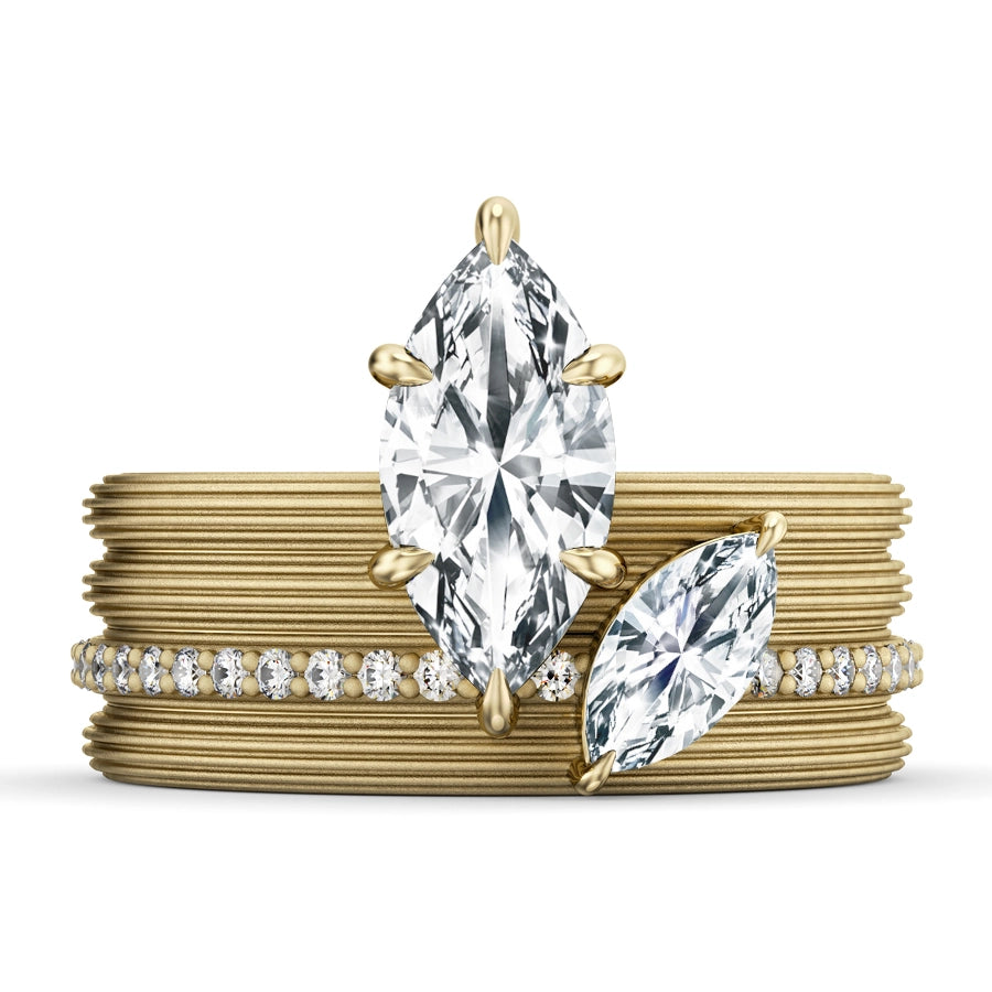 Noam Carver  Engagement Rings in Yellow Gold containing Diamond NCAW-012YM-FCYA-2.5CT