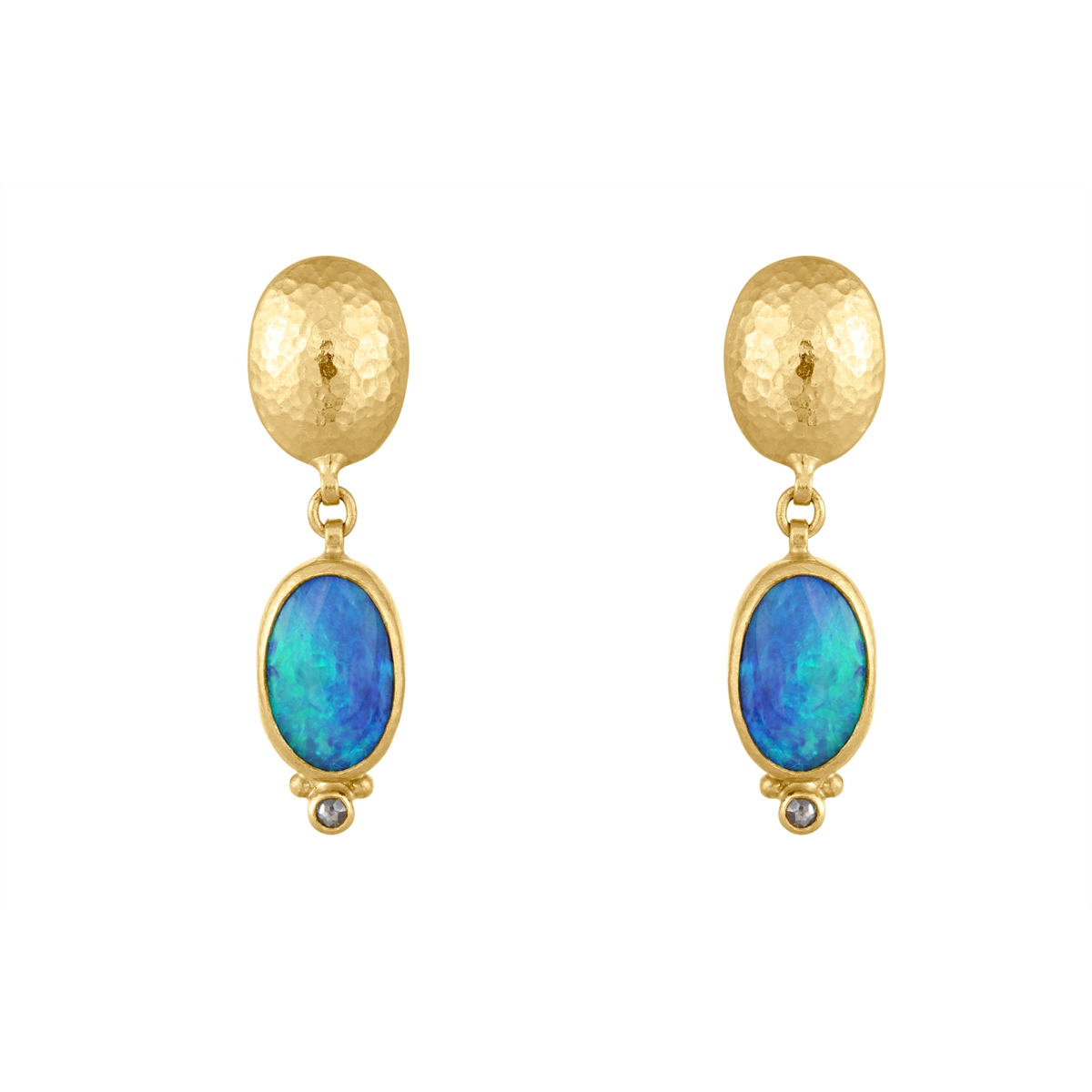 Gurhan Earrings in Yellow Gold containing Opal, Multi-gemstone, Diamond E-U19135-OP