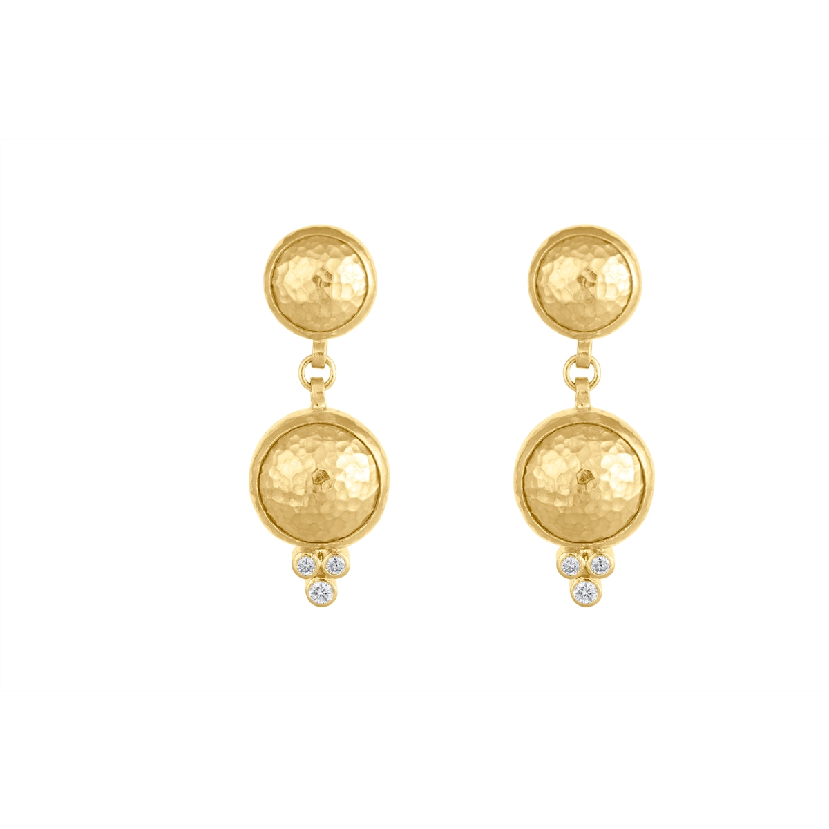 Gurhan Earrings in Yellow Gold containing Diamond E-AML-2RD810-3DI