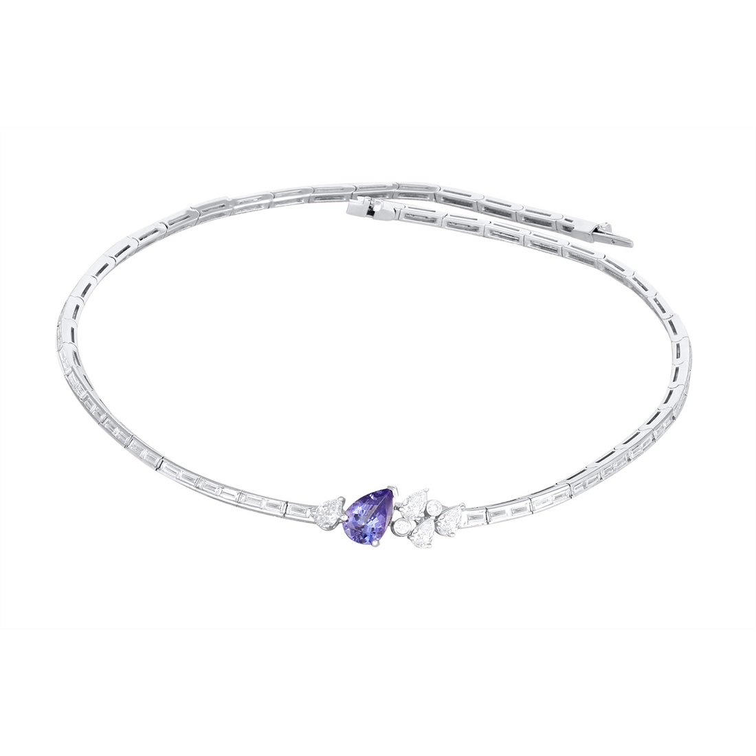 Necklaces Necklaces in White Gold containing Tanzanite, Multi-gemstone, Diamond 461593