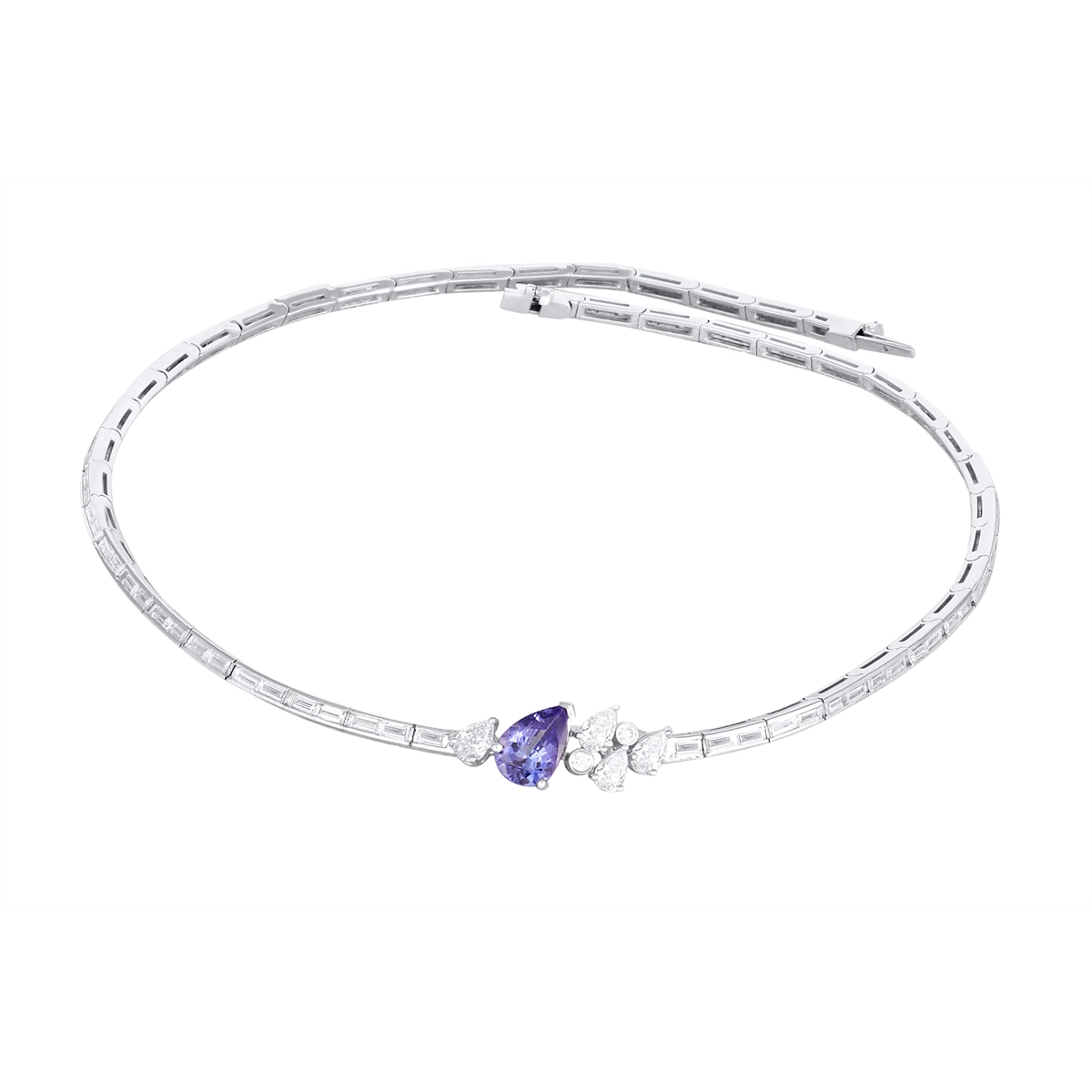 Necklaces Necklaces in White Gold containing Tanzanite, Multi-gemstone, Diamond 461593