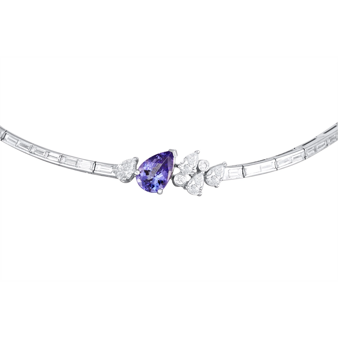 Necklaces Necklaces in White Gold containing Tanzanite, Multi-gemstone, Diamond 461593