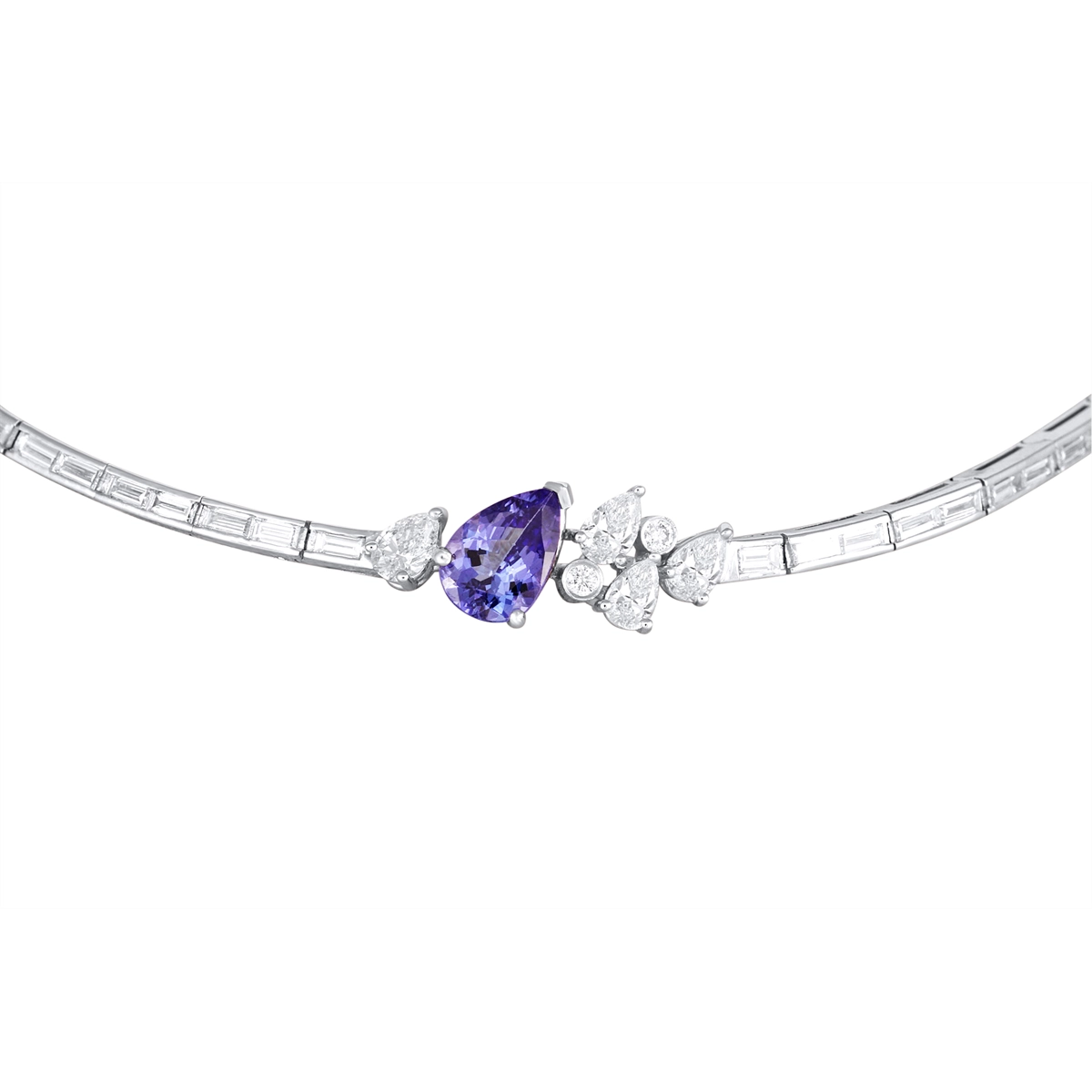 Necklaces Necklaces in White Gold containing Tanzanite, Multi-gemstone, Diamond 461593