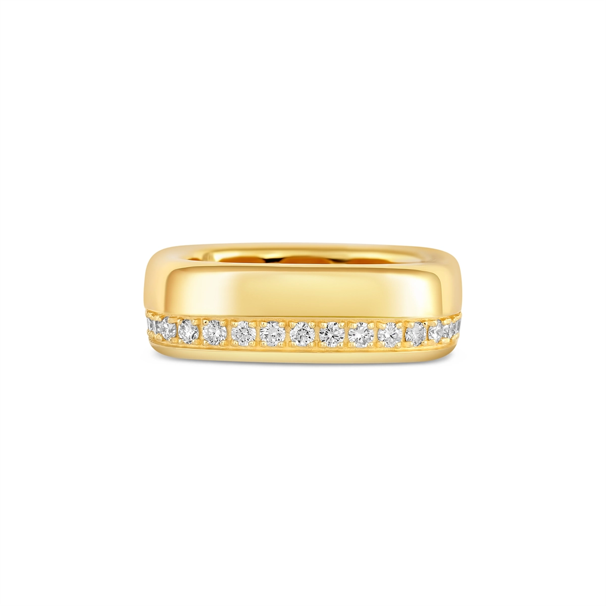 Mens Bands Wedding Rings in Yellow Gold containing Diamond 461617