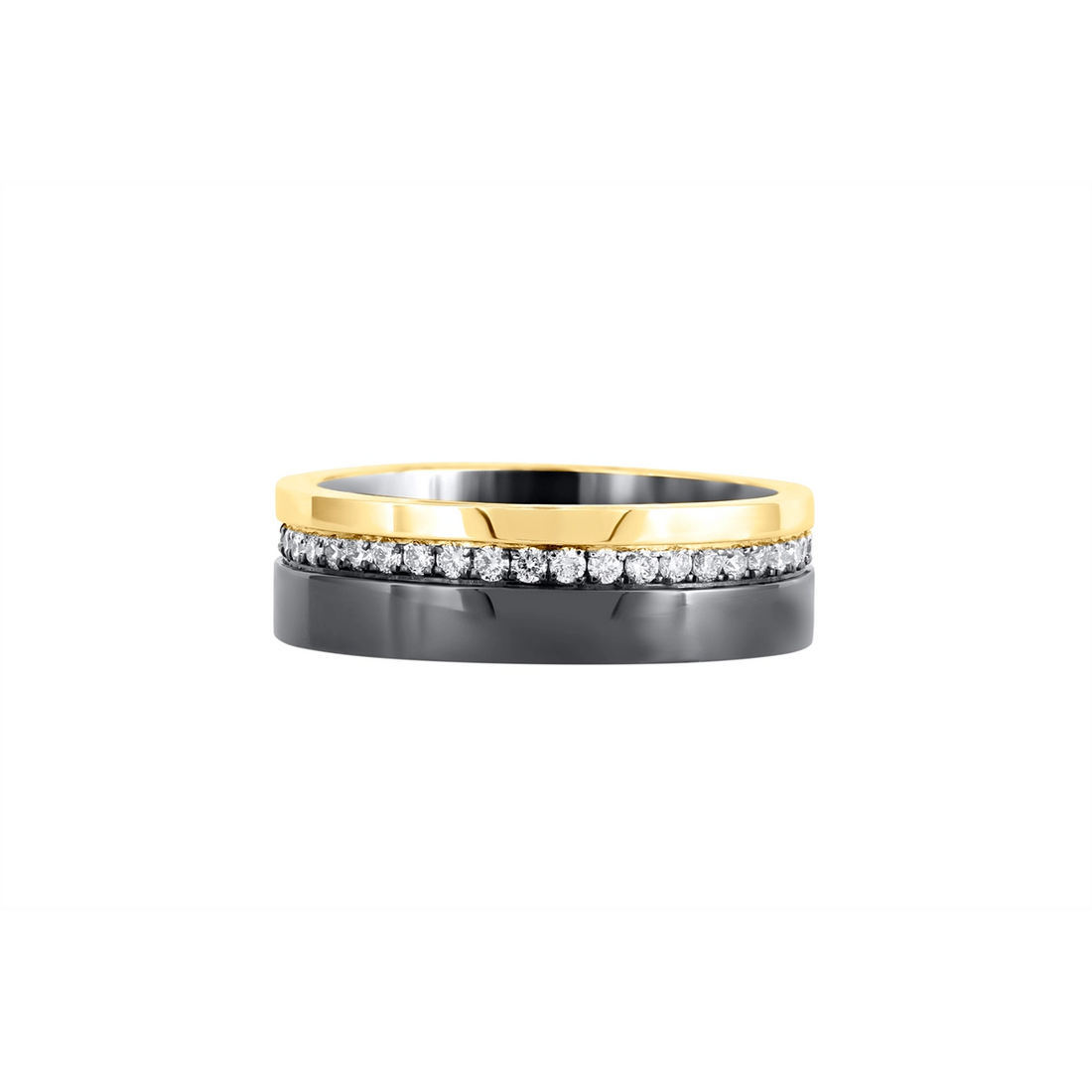 Mens Bands Wedding Rings in Yellow Gold containing Diamond 461619