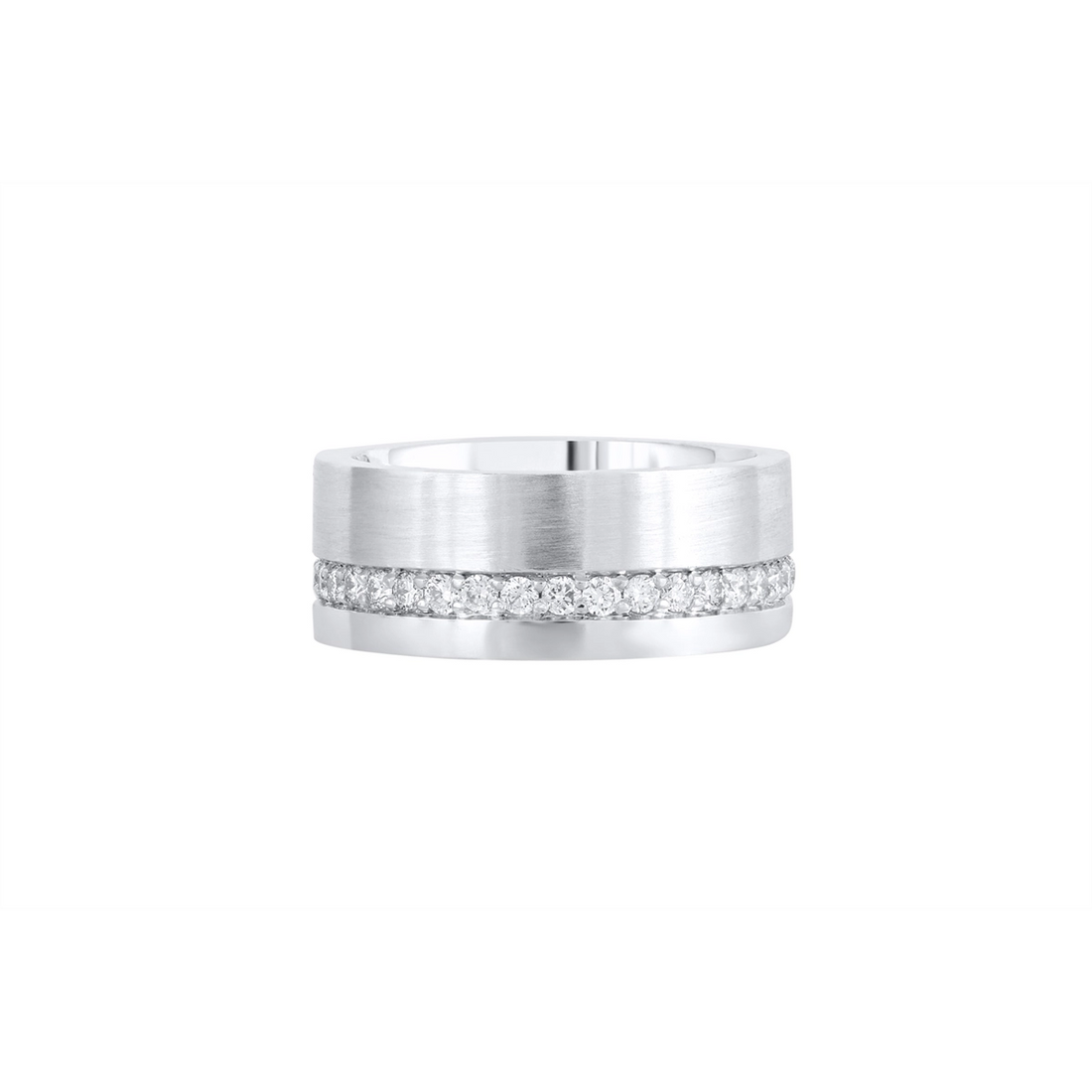 Mens Bands Wedding Rings in White Gold containing Diamond 461621