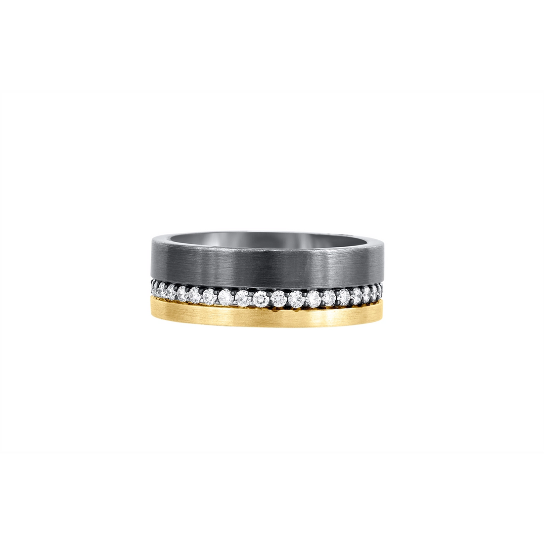 Mens Bands Wedding Rings in Yellow Gold containing Diamond 461635