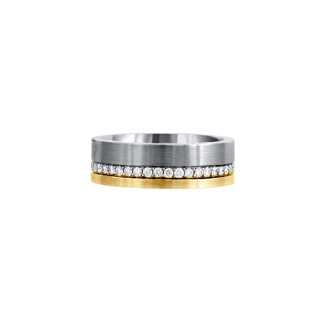 Mens Bands Wedding Rings in Yellow Gold containing Diamond 461637