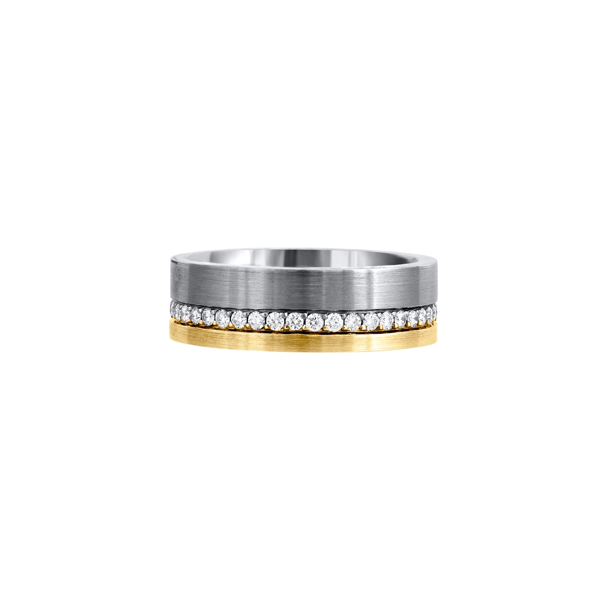 Mens Bands Wedding Rings in Yellow Gold containing Diamond 461637