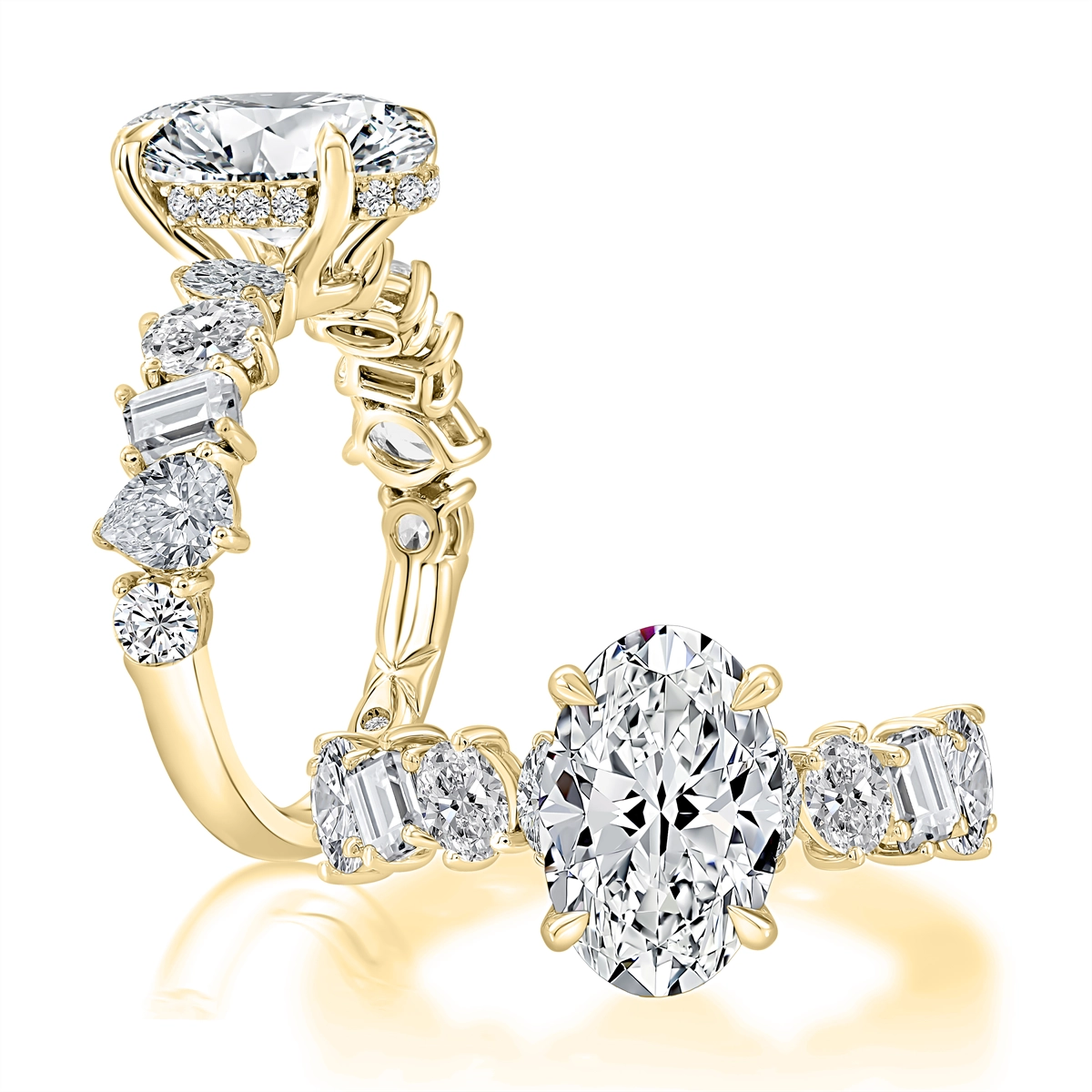 A. Jaffe Engagement Rings in Yellow Gold containing Diamond MECOV4028L/442