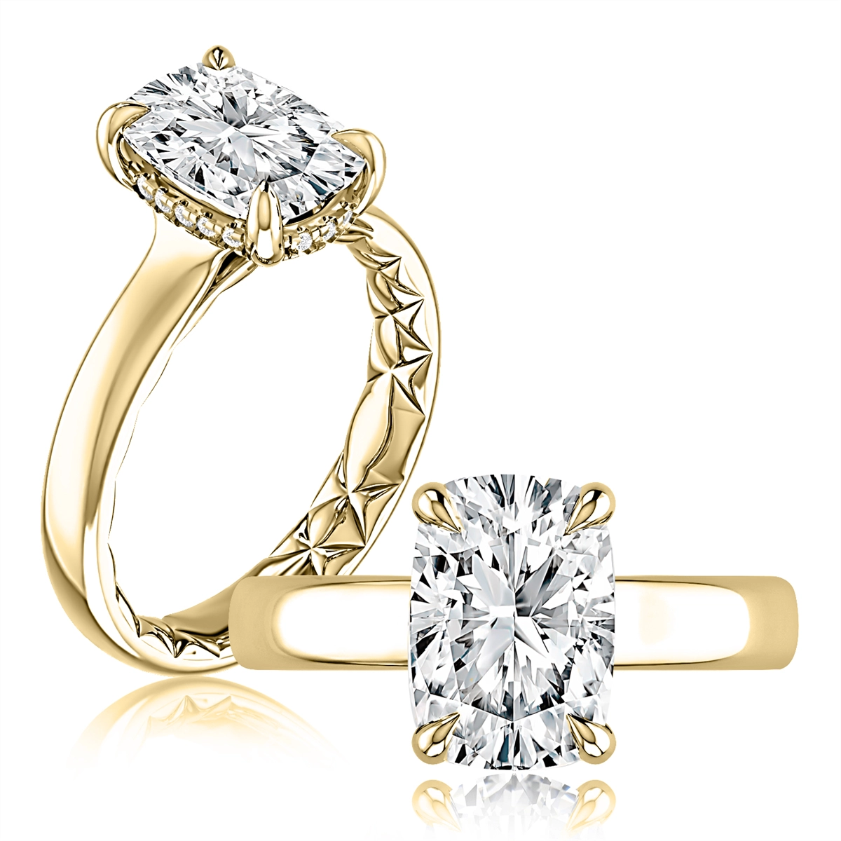 A. Jaffe Engagement Rings in Yellow Gold containing Diamond MECCU3929Q/308EL-Y
