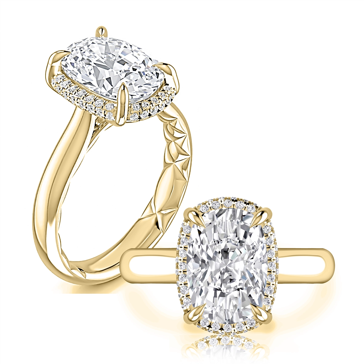 A. Jaffe Engagement Rings in Yellow Gold containing Diamond MECCU3930Q/421EL
