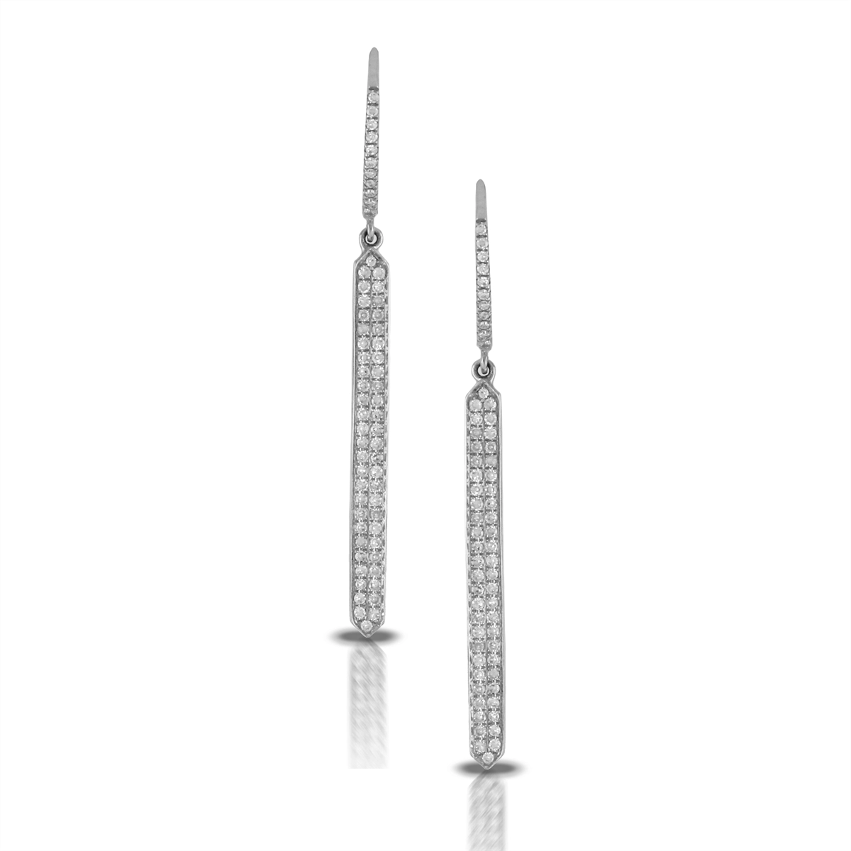 Doves Earrings in White Gold containing Diamond E6768-W
