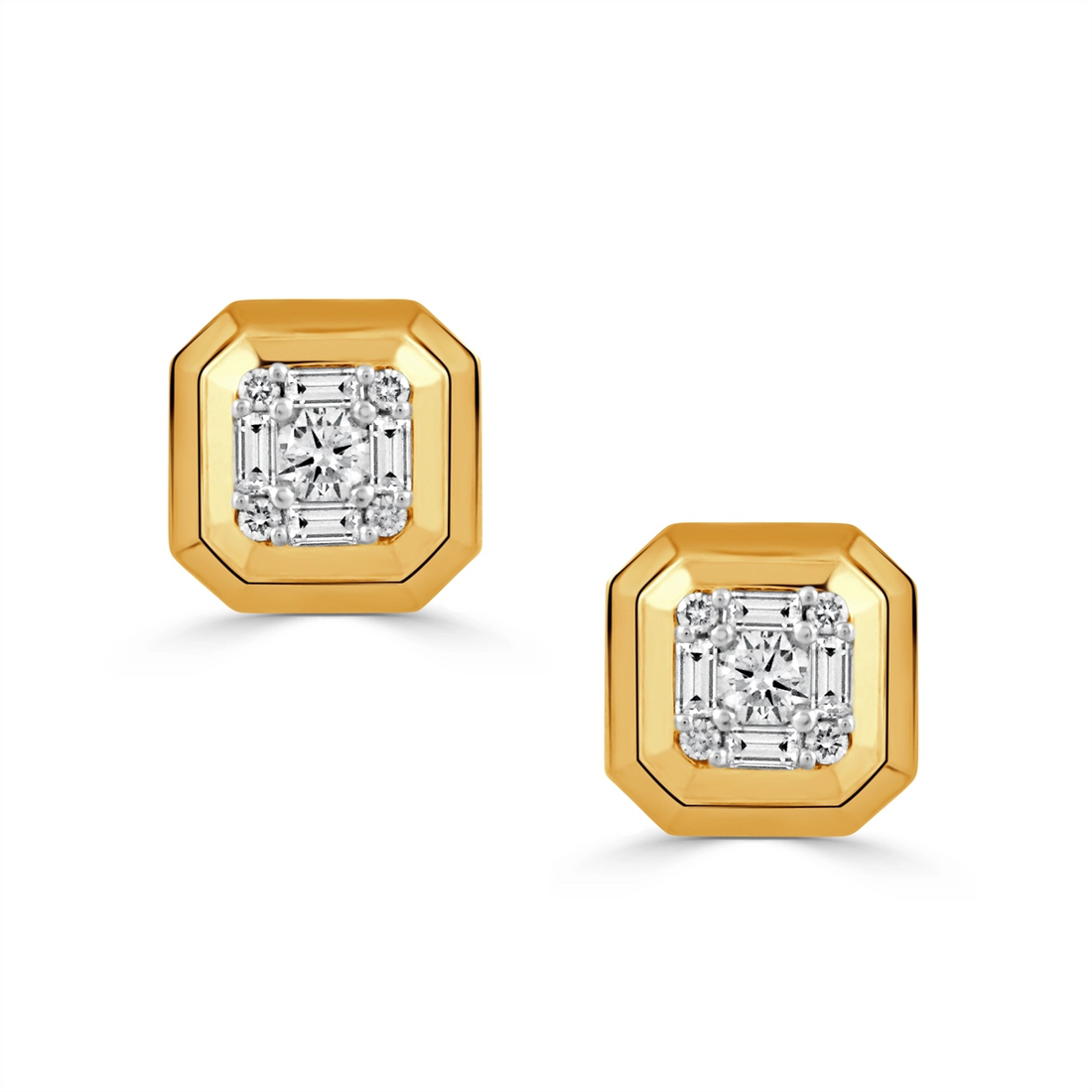 Doves Earrings in Yellow Gold containing Diamond E11215