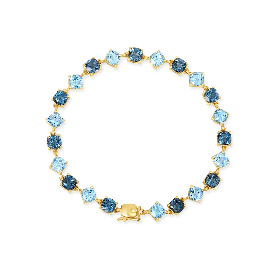 Bracelets Bracelets in Yellow Gold containing Blue topaz , London blue topaz, Multi-gemstone 461760